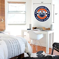 Edmonton Oilers 36'' x 36'' Logo de l'équipe mur repositionnable - décalcomanie