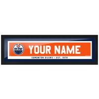 Edmonton Oilers 6'' x 22'' Personalized Name Bar Frame