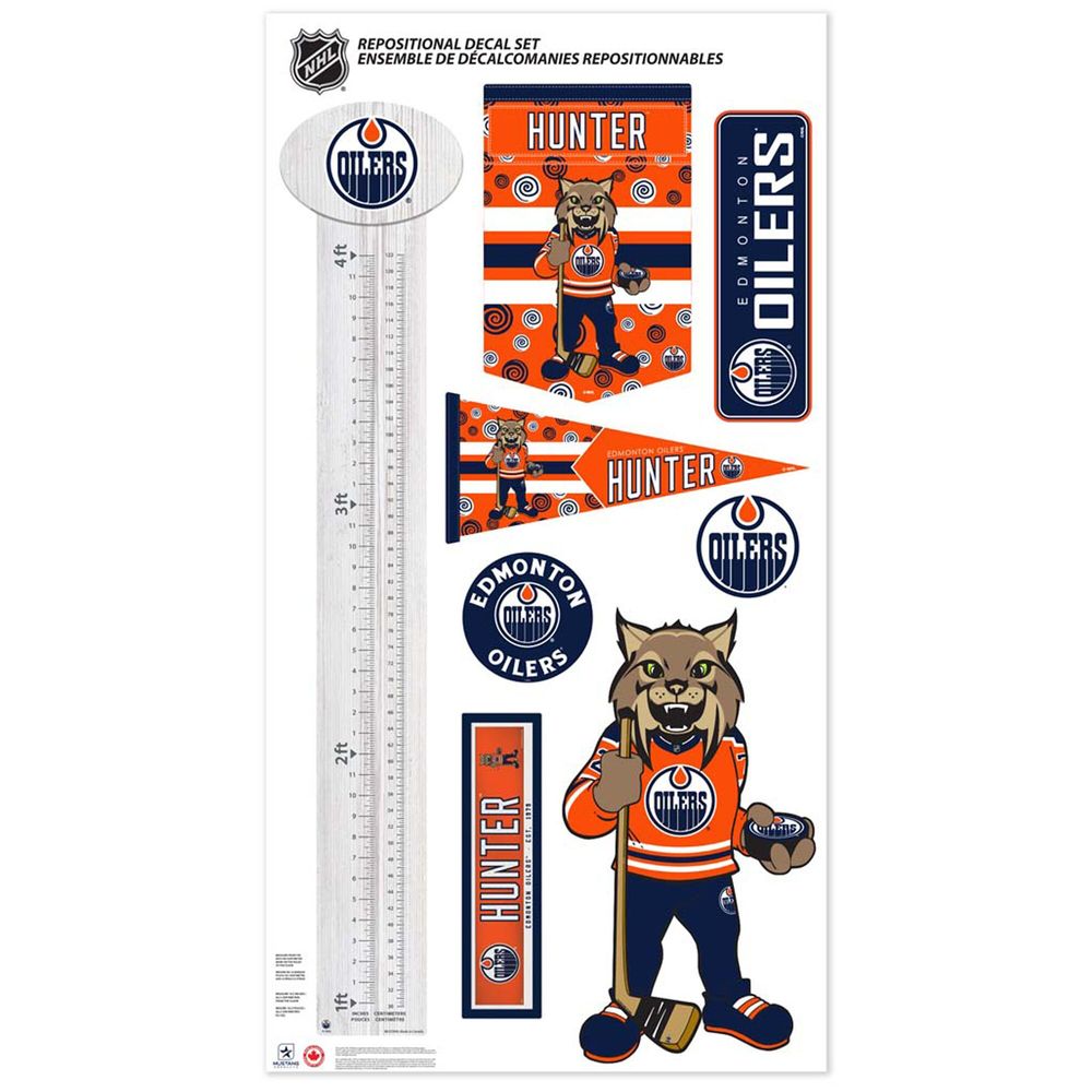 Edmonton Oilers - Mascot Repositionable Decal Set