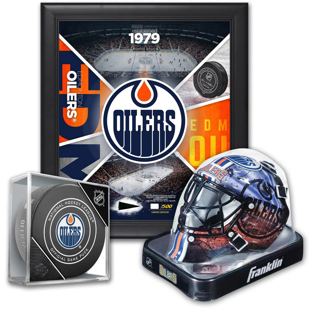 Lids Edmonton Oilers Hockey Puck Earrings