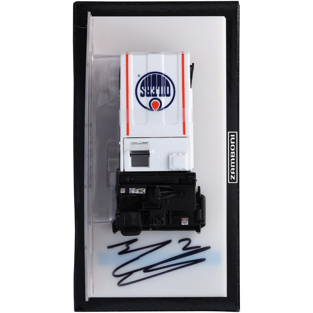 Evan Bouchard Edmonton Oilers Autographed 1:43 Scale Die-Cast Zamboni