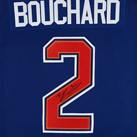 Evan Bouchard Edmonton Oilers Autographed Royal Fanatics Premium Jersey