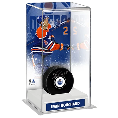 Étui de luxe pour rondelles de hockey hautes des Oilers d'Edmonton d'Evan Bouchard