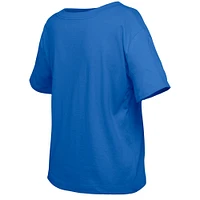 T-shirt à paillettes rabat Royal Edmonton Oilers de New Era pour fille