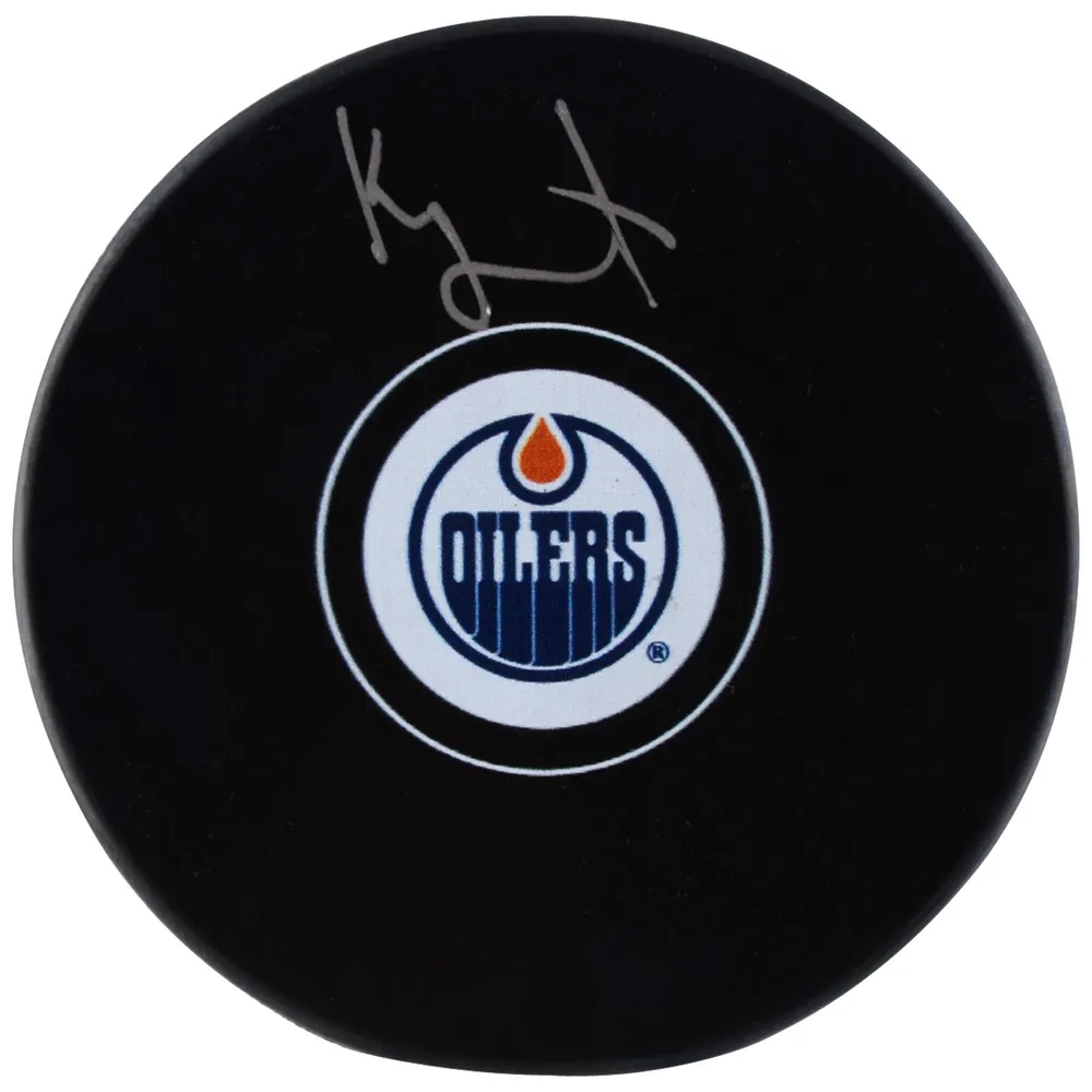 Lids Kailer Yamamoto Edmonton Oilers Fanatics Authentic Autographed Logo  Puck