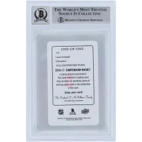 Leon Draisaitl Edmonton Oilers Autographed 2016-17 Upper Deck Compendium Yellow Printing Plate #110 #1/1 Beckett Fanatics Witnessed Authenticated 10 Card 