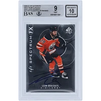Leon Draisaitl Edmonton Oilers Autographed 2020-21 Upper Deck SP Authentic Spectrum FX Black #S-20 #1/1 Beckett Fanatics Witnessed Authenticated 9/10 Card 