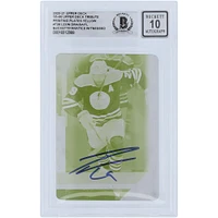 Leon Draisaitl Edmonton Oilers Autographed 2020-21 Upper Deck UD '05-06 Tribute Yellow Printing Plate #T-28 #1/1 Beckett Fanatics Witnessed Authenticated 10 Card 