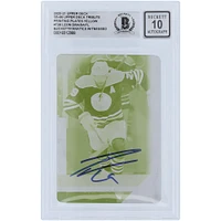 Leon Draisaitl Edmonton Oilers Autographed 2020-21 Upper Deck UD '05-06 Tribute Yellow Printing Plate #T-28 #1/1 Beckett Fanatics Witnessed Authenticated 10 Card 
