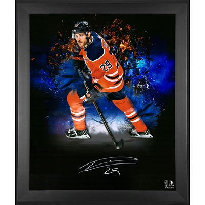 Leon Draisaitl Edmonton Oilers Autographed Framed 20" x 24" In Focus Photograph