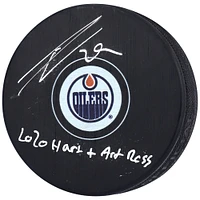 Leon Draisaitl Edmonton Oilers Autographed Hockey Puck with "2020 Hart + Art Ross" Inscription