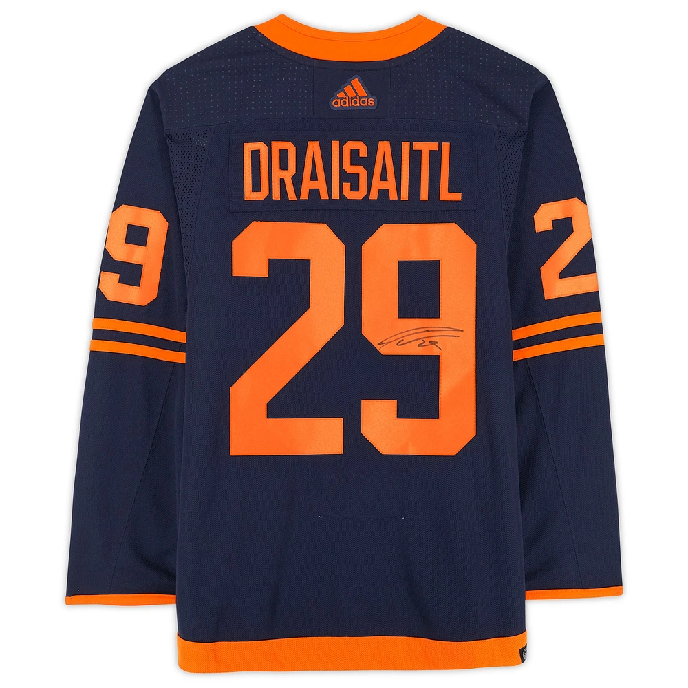 Leon Draisaitl Edmonton Oilers Autographed Navy Alternate Adidas Authentic Jersey