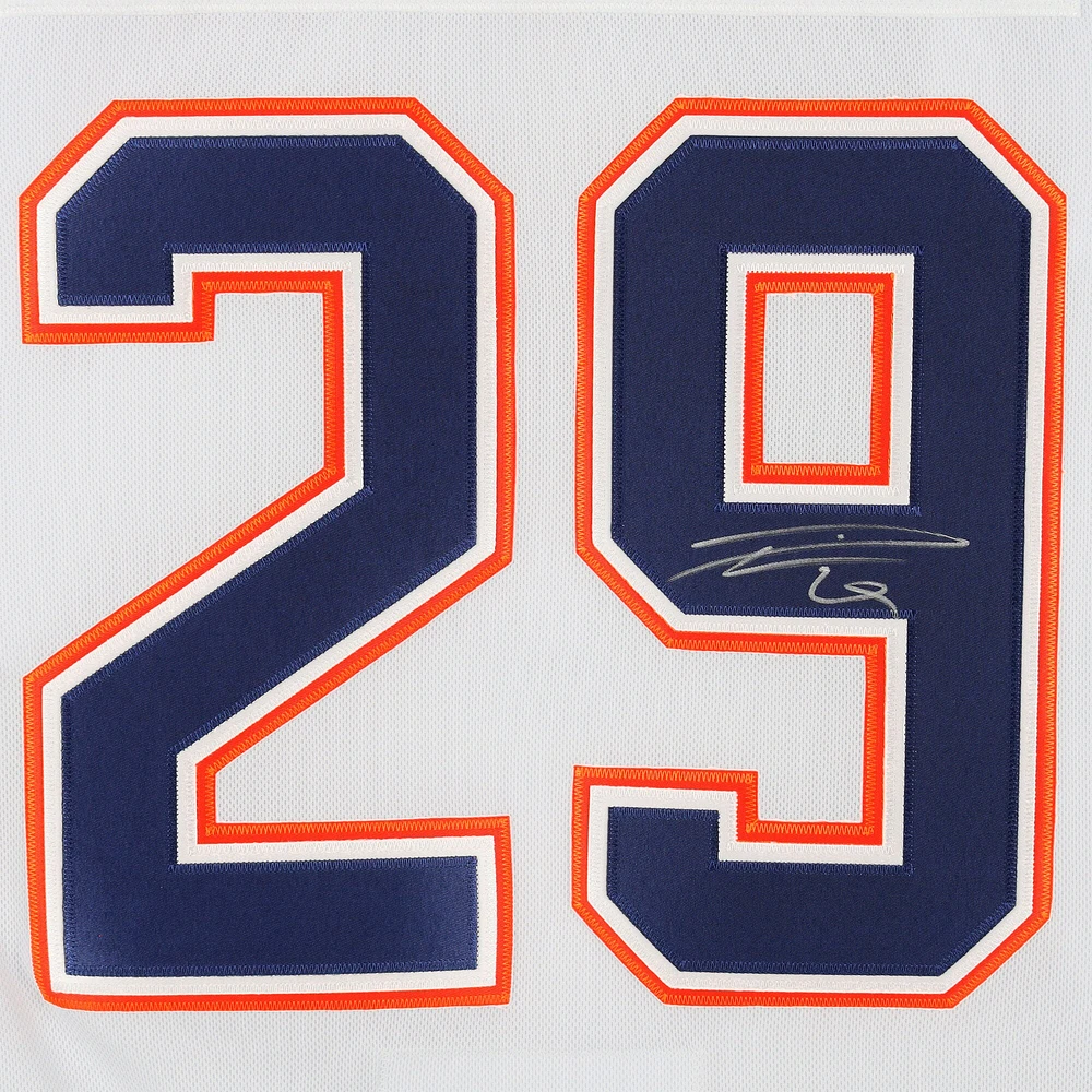 Leon Draisaitl Edmonton Oilers Autographed White Fanatics Premium Jersey 