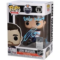 Leon Draisaitl Edmonton Oilers Autographed White Jersey Funko Pop! Vinyl Figure with "2020 Hart" Inscription - Limited Edition of 10