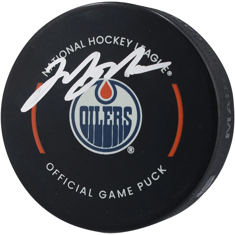 Mark Messier Edmonton Oilers Autographed Official Game Puck