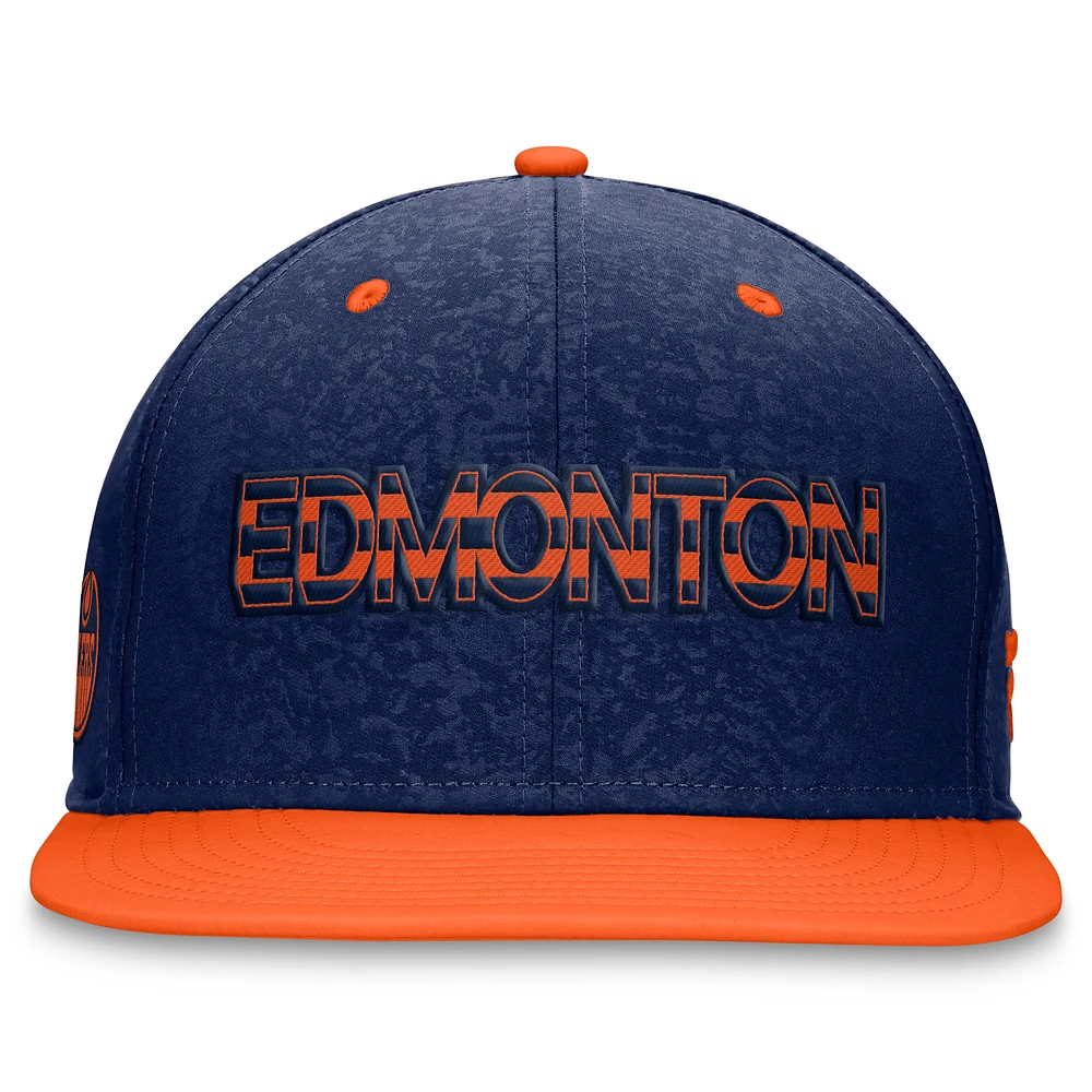 Men's Fanatics  Navy Edmonton Oilers Snapback Hat