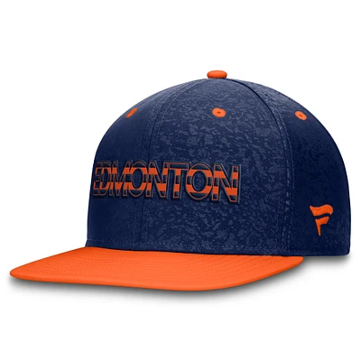 Men's Fanatics  Navy Edmonton Oilers Snapback Hat