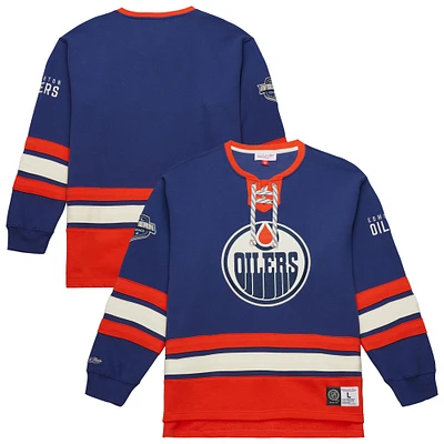 Sweat-shirt à lacets Heritage des Oilers d'Edmonton de Mitchell & Ness Royal pour hommes
