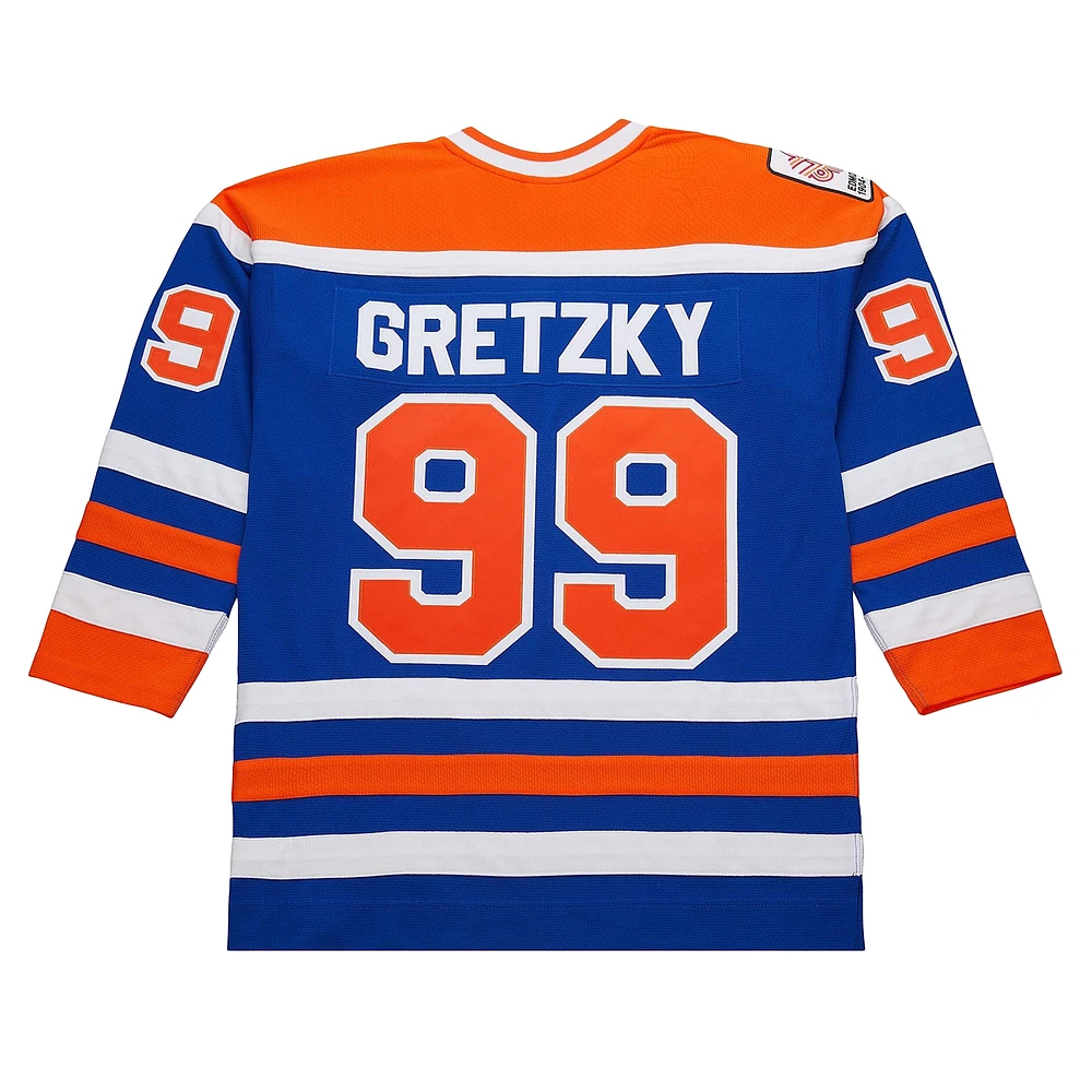 Men's Mitchell & Ness Wayne Gretzky Royal Edmonton Oilers 1979/80 Power Play Throwback Jersey