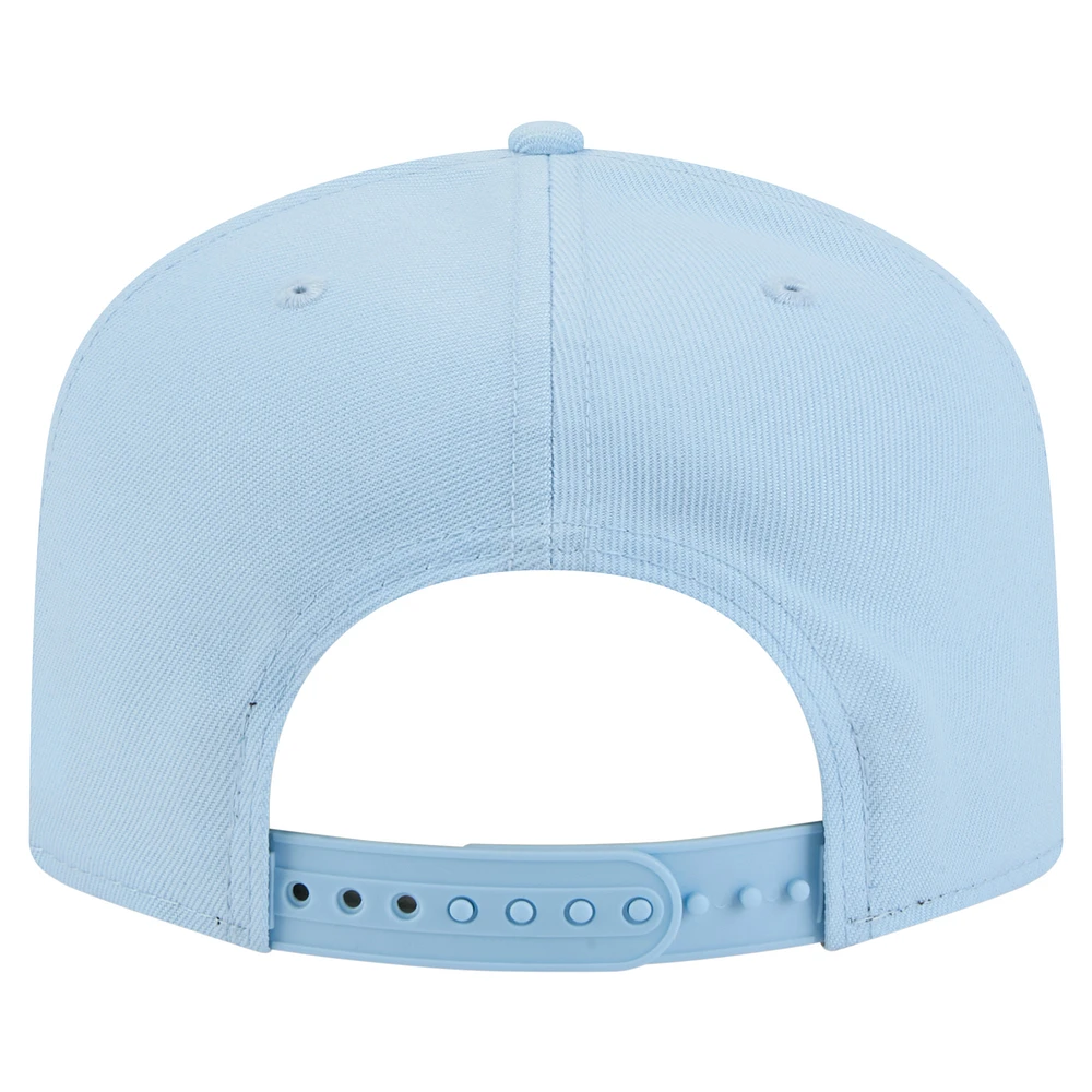 Men's New Era  Light Blue Edmonton Oilers Colorpack Tonal A-Frame 9FIFTY Adjustable Hat