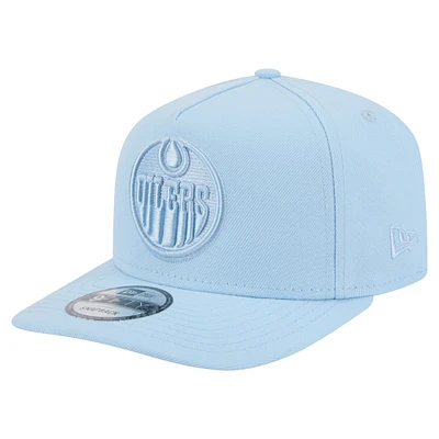 Men's New Era  Light Blue Edmonton Oilers Colorpack Tonal A-Frame 9FIFTY Adjustable Hat