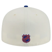 Casquette ajustée bicolore chromée 59FIFTY des Oilers d'Edmonton de New Era pour homme