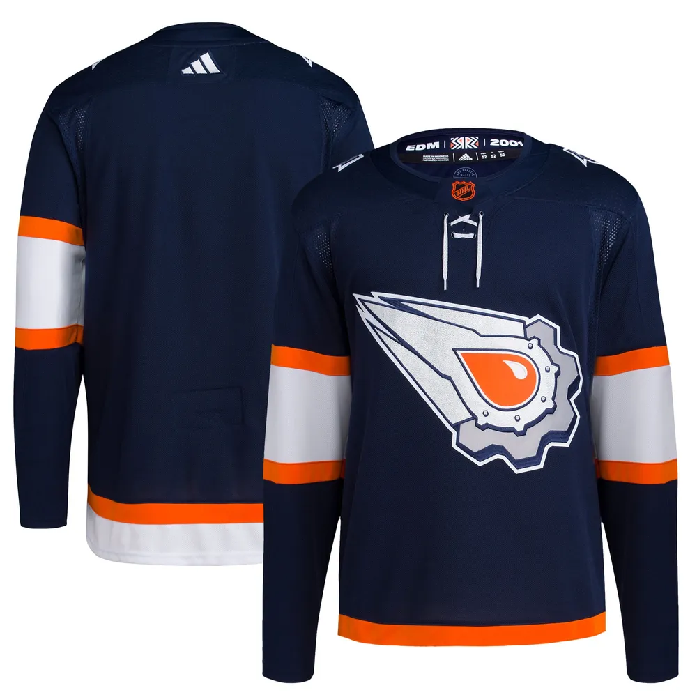 Men's Edmonton Oilers adidas Navy Reverse Retro 2.0 Authentic Blank NHL  Jersey