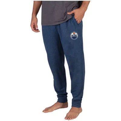 Edmonton Oilers Concepts Sport Mainstream Cuffed Terry Pants - Navy