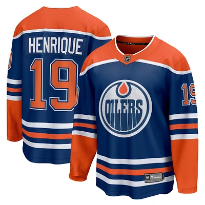 Maillot d'évasion à domicile des Fanatics Adam Henrique Royal Edmonton Oilers pour hommes