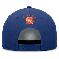 Casquette ajustable en corde A-Frame bleue pour hommes des Oilers d'Edmonton Decades Collection Fanatics