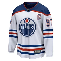 Fanatics pour hommes Connor McDavid White Edmonton Oilers Away Premier Breakaway Player - Maillot