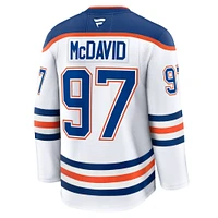 Maillot de joueur extérieur haut gamme blanc Connor McDavid des Oilers d'Edmonton Fanatics pour hommes