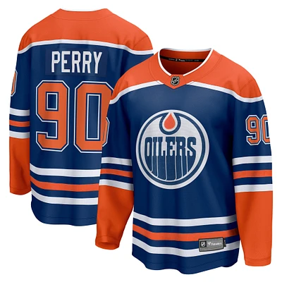 Fanatics pour hommes Corey Perry Royal Edmonton Oilers Domicile Premier Breakaway Player - Maillot