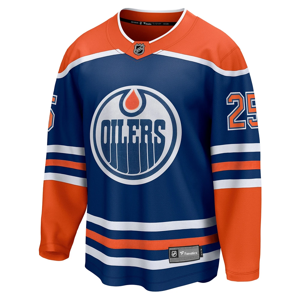 Men's Fanatics Darnell Nurse Royal Edmonton Oilers Home Breakaway Player Jersey