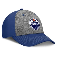 Men's Fanatics Gray/Royal Edmonton Oilers Fundamental Top Shelf 2-Tone Flex Hat