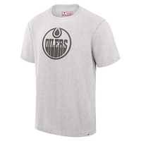 T-shirt gris Fanatics pour hommes des Oilers d'Edmonton fabriqué au Canada