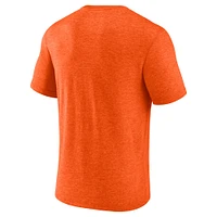 T-shirt tri-mélange Fanatics Heather Orange des Oilers d'Edmonton pour hommes, champions de la Conférence l'Ouest 2024