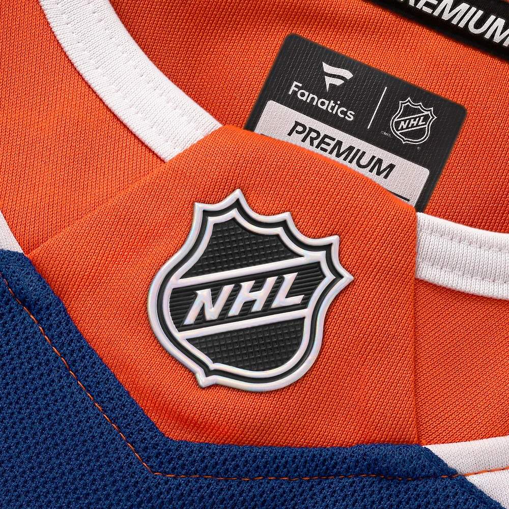 Maillot de joueur à domicile qualité supérieure Fanatics Leon Draisaitl Royal Edmonton Oilers pour hommes