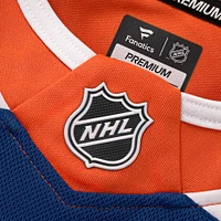 Maillot de joueur à domicile qualité supérieure Fanatics Leon Draisaitl Royal Edmonton Oilers pour hommes