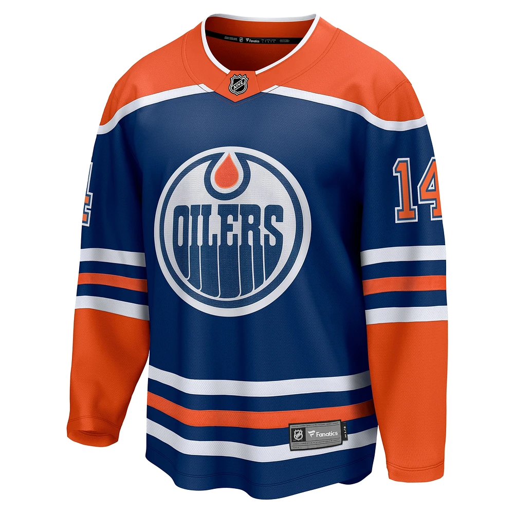 Maillot d'évasion à domicile Fanatics Mattias Ekholm des Oilers d'Edmonton Royal Edmonton pour hommes