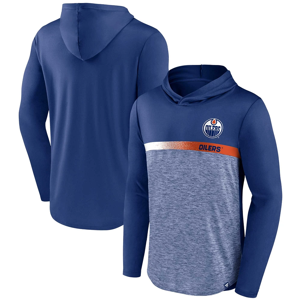 Men's Fanatics Navy Edmonton Oilers Podium - Pullover Hoodie