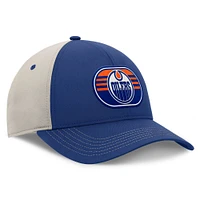 Men's  Fanatics  Royal/Gray Edmonton Oilers 2025 Stanley Cup Playoffs Locker Room Core Structured Adjustable Hat