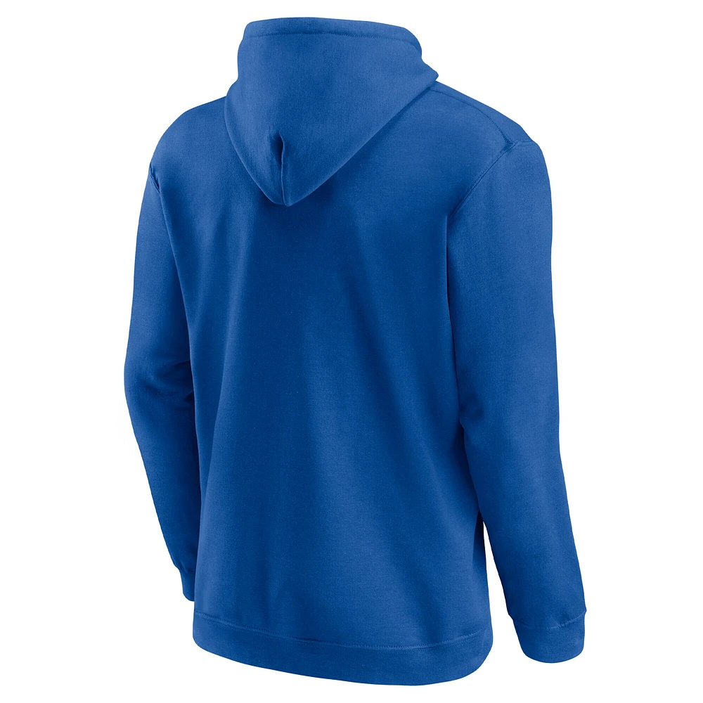 Sweat à capuche Fanatics Royal Edmonton Oilers pour homme, édition des séries éliminatoires de la Coupe Stanley 2025
