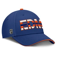 Casquette Fanatics Royal Authentic Pro Rink Flex pour homme des Oilers d'Edmonton