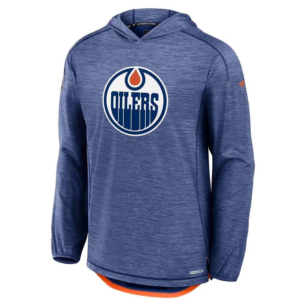 Sweat à capuche léger authentique Pro Rink pour hommes Fanatics Royal Edmonton Oilers