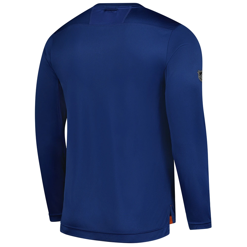 T-shirt à manches longues authentique Pro Tech pour hommes Fanatics Royal Edmonton Oilers