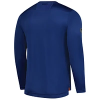 T-shirt à manches longues authentique Pro Tech pour hommes Fanatics Royal Edmonton Oilers