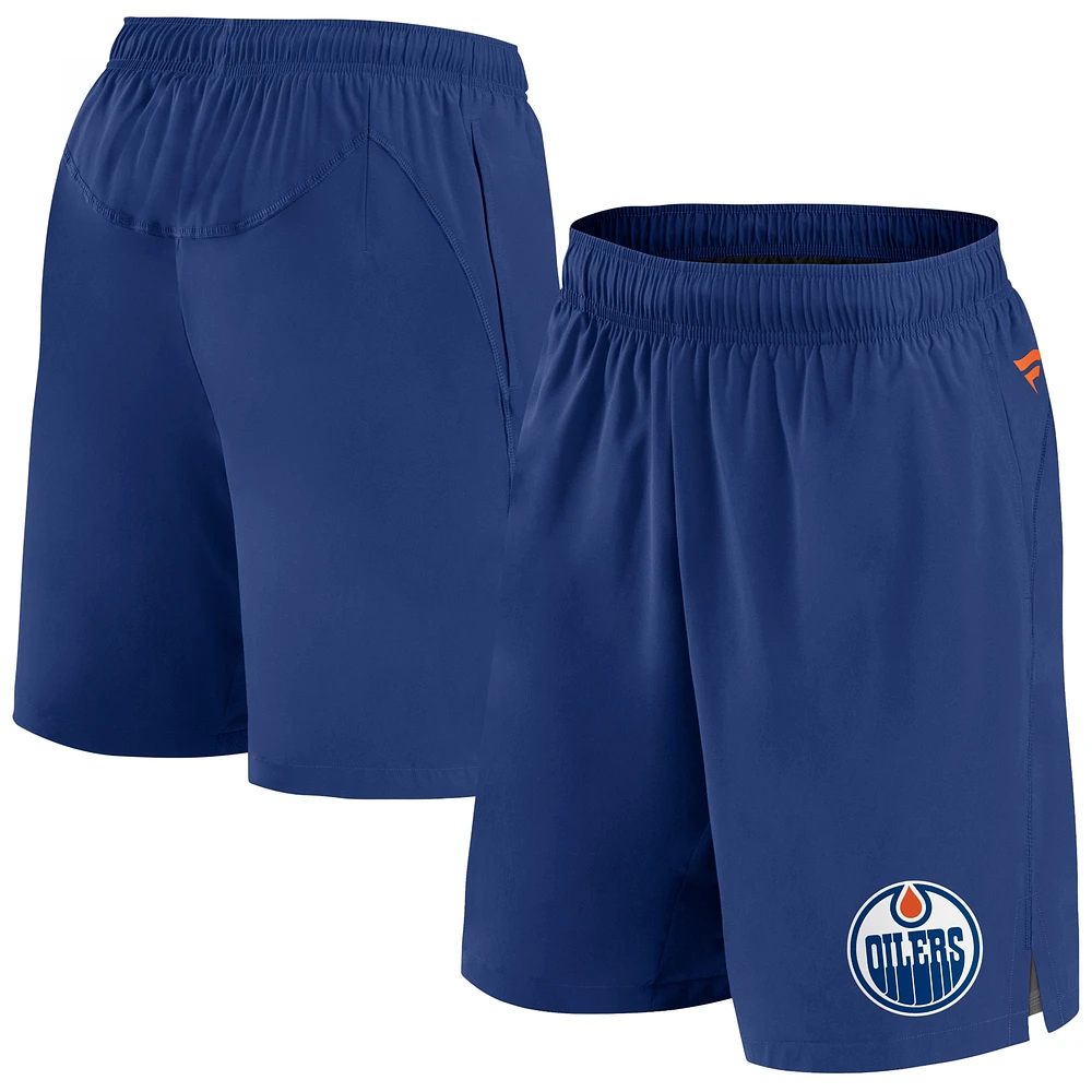 Short authentique Pro Tech Fanatics Royal Edmonton Oilers pour hommes