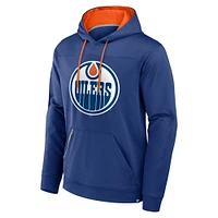 Sweat à capuche Defender Fanatics Royal Edmonton Oilers pour hommes