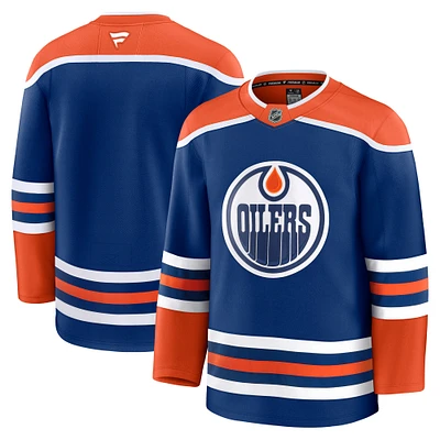 Maillot Fanatics Royal Edmonton Oilers domicile Premium pour hommes